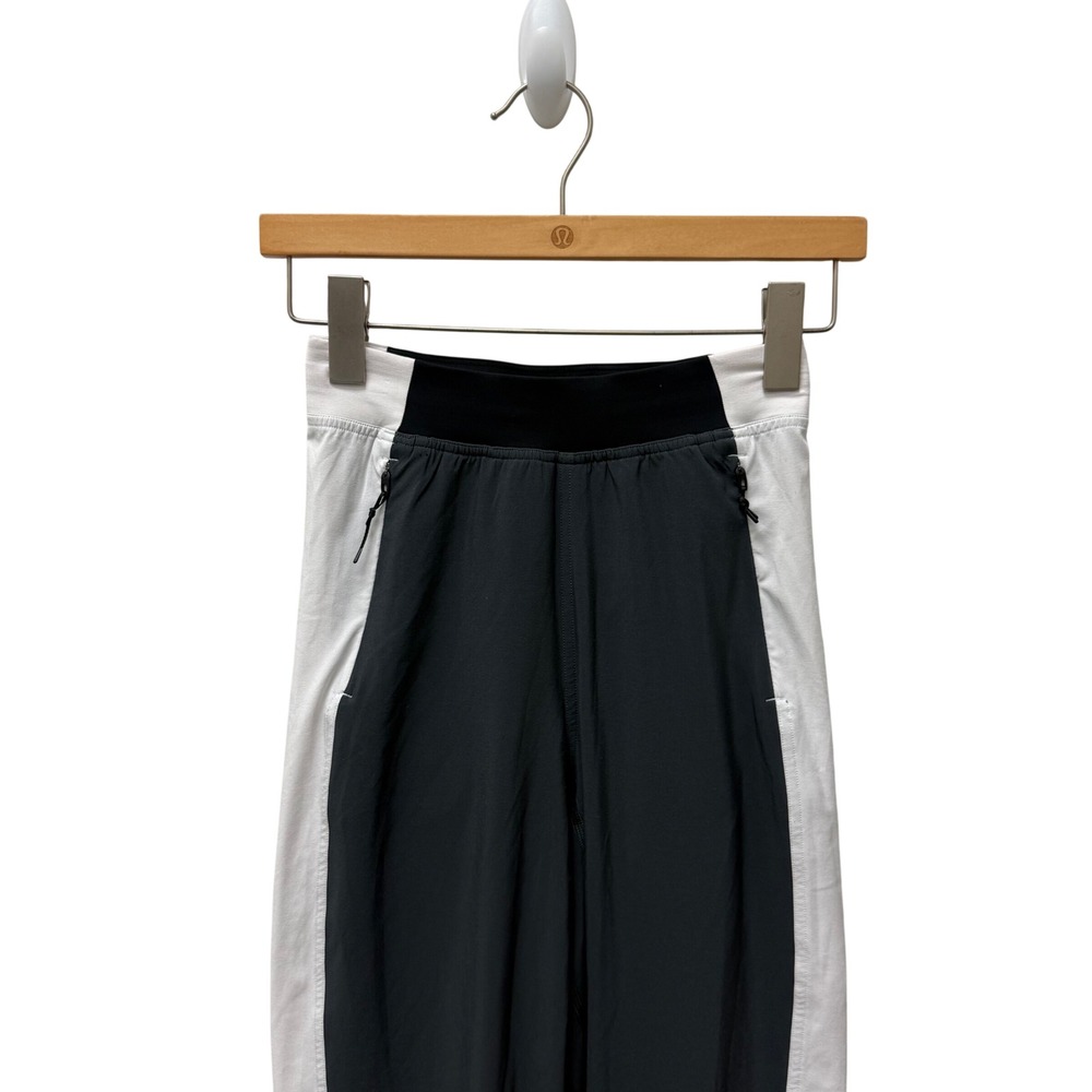 Lululemon Adapted State High-Rise Jogger Colourblock‎ Black White Size 2 LW5GCLS - Picture 4 of 10